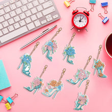 Load image into Gallery viewer, 8PCS Diamond Painting Keychains Special Shape Double Sided Diamond Art Ornaments