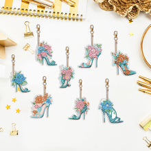 Load image into Gallery viewer, 8PCS Diamond Painting Keychains Special Shape Double Sided Diamond Art Ornaments