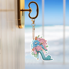 Load image into Gallery viewer, 8PCS Diamond Painting Keychains Special Shape Double Sided Diamond Art Ornaments