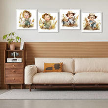 Load image into Gallery viewer, 4pcs Diamond Painting Set - farm cowboy kid (30*30CM)