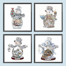 Load image into Gallery viewer, 4pcs Diamond Painting Set - Christmas snowman (30*30CM)