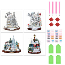 Load image into Gallery viewer, 4pcs Diamond Painting Set - Christmas snowman (30*30CM)