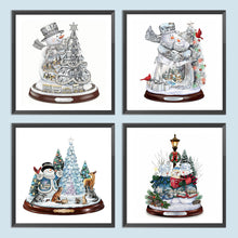 Load image into Gallery viewer, 4pcs Diamond Painting Set - Christmas snowman (30*30CM)