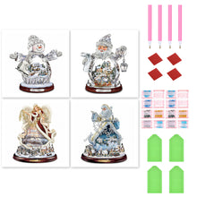 Load image into Gallery viewer, 4pcs Diamond Painting Set - Christmas snowman (30*30CM)