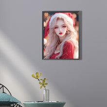 Load image into Gallery viewer, Diamond Painting - Full Square - Beautiful girl in Christmas atmosphere (30*40CM)
