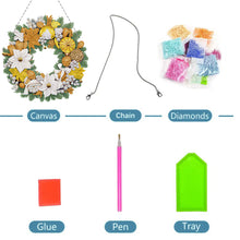 Load image into Gallery viewer, Special Shaped Crystal Painting Wreath Kit DIY Full Drill Garland (#2)
