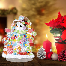 Load image into Gallery viewer, 5D DIY Diamond Art Table Decor Guardian Snowman Christmas Decor Embrace Snowman