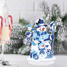 Load image into Gallery viewer, 5D DIY Diamond Art Table Decor Guardian Snowman Christmas Decor Embrace Snowman