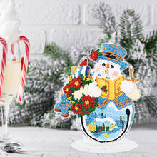 Load image into Gallery viewer, 5D DIY Diamond Art Table Decor Guardian Snowman Christmas Decor Embrace Snowman