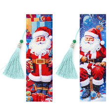 Load image into Gallery viewer, 2PCS Christmas Diamond Drawing Bookmarks Special Shape Crystal Painting Bookmark