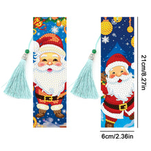 Load image into Gallery viewer, 2PCS Christmas Diamond Drawing Bookmarks Special Shape Crystal Painting Bookmark