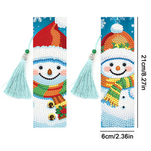 Load image into Gallery viewer, 2PCS Christmas Diamond Drawing Bookmarks Special Shape Crystal Painting Bookmark