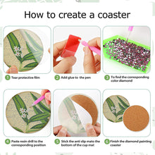 Load image into Gallery viewer, 6/8/10PCS Special Shape Diamond Painting Art Coaster Kit with Holder Cartoon Cat