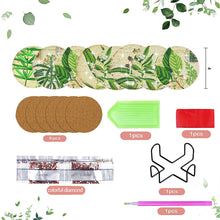 Load image into Gallery viewer, 6/8/10PCS Special Shape Diamond Painting Art Coaster Kit with Holder Cartoon Cat