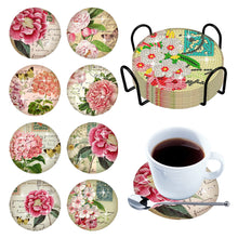 Load image into Gallery viewer, 6/8/10PCS Special Shape Diamond Painting Art Coaster Kit with Holder Cartoon Cat