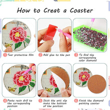 Load image into Gallery viewer, 6/8/10PCS Special Shape Diamond Painting Art Coaster Kit with Holder Cartoon Cat