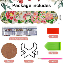 Load image into Gallery viewer, 6/8/10PCS Special Shape Diamond Painting Art Coaster Kit with Holder Cartoon Cat