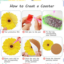 Load image into Gallery viewer, 6/8/10PCS Special Shape Diamond Painting Art Coaster Kit with Holder Cartoon Cat