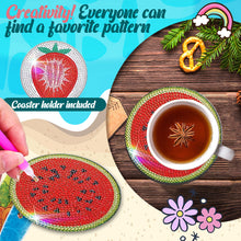 Load image into Gallery viewer, 6/8/10PCS Special Shape Diamond Painting Art Coaster Kit with Holder Cartoon Cat