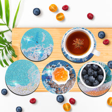 Load image into Gallery viewer, 6/8/10PCS Special Shape Diamond Painting Art Coaster Kit with Holder Cartoon Cat