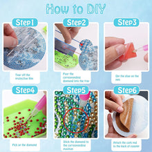 Load image into Gallery viewer, 6/8/10PCS Special Shape Diamond Painting Art Coaster Kit with Holder Cartoon Cat