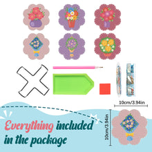 Load image into Gallery viewer, 6/8/10PCS Special Shape Diamond Painting Art Coaster Kit with Holder Cartoon Cat