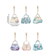 Load image into Gallery viewer, 6PCS Diamond Painting Keychains Special Shape Double Sided Diamond Art Ornaments
