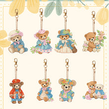 Load image into Gallery viewer, 8PCS Diamond Painting Keychains Special Shape Double Sided Diamond Art Ornaments