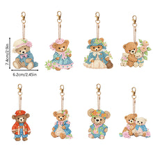 Load image into Gallery viewer, 8PCS Diamond Painting Keychains Special Shape Double Sided Diamond Art Ornaments
