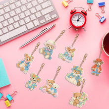 Load image into Gallery viewer, 8PCS Diamond Painting Keychains Special Shape Double Sided Diamond Art Ornaments