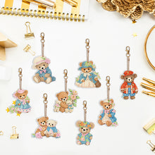 Load image into Gallery viewer, 8PCS Diamond Painting Keychains Special Shape Double Sided Diamond Art Ornaments