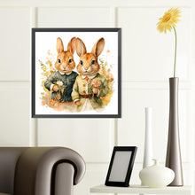 Load image into Gallery viewer, Diamond Painting - Full Round - two rabbits (40*40CM)