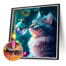 Load image into Gallery viewer, Diamond Painting - Full Round - Christmas crystal cat (40*40CM)