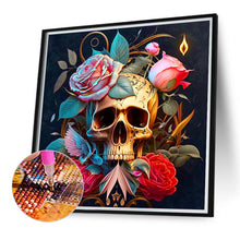 Load image into Gallery viewer, Diamond Painting - Full Round - rose skull girl (40*40CM)