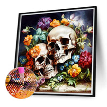 Load image into Gallery viewer, Diamond Painting - Full Round - Bouquet Skull Girl (40*40CM)