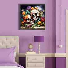 Load image into Gallery viewer, Diamond Painting - Full Round - Bouquet Skull Girl (40*40CM)