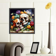 Load image into Gallery viewer, Diamond Painting - Full Round - Bouquet Skull Girl (40*40CM)