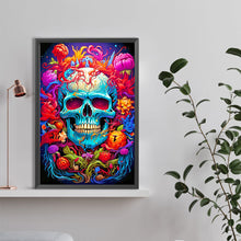 Load image into Gallery viewer, Diamond Painting - Full Round - flower skull (40*60CM)
