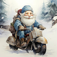 Load image into Gallery viewer, Diamond Painting - Full Round - Santa Claus riding a bike (40*40CM)