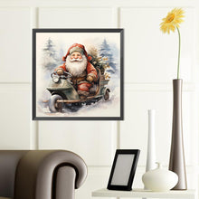 Load image into Gallery viewer, Diamond Painting - Full Round - Santa Claus riding a bike (40*40CM)