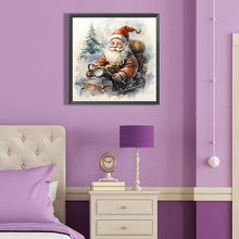 Load image into Gallery viewer, Diamond Painting - Full Round - Santa Claus riding a bike (40*40CM)