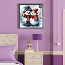 Load image into Gallery viewer, Diamond Painting - Full Round - Christmas snowman (40*40CM)