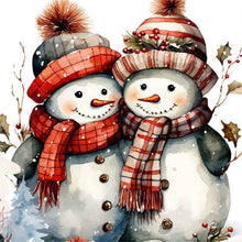Load image into Gallery viewer, Diamond Painting - Full Round - Christmas snowman (40*40CM)