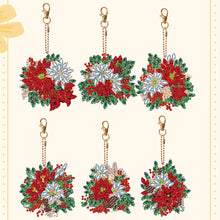Load image into Gallery viewer, 6PCS Diamond Painting Keyring Double Sided Diamond Painting Art Keychain Pendant