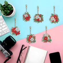 Load image into Gallery viewer, 6PCS Diamond Painting Keyring Double Sided Diamond Painting Art Keychain Pendant