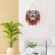 Load image into Gallery viewer, Special Shape DIY Diamond Painting Ornaments Wolf Head Full Drill Art Kit (#1)
