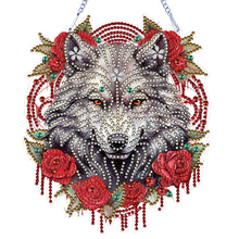 Load image into Gallery viewer, Special Shape DIY Diamond Painting Ornaments Wolf Head Full Drill Art Kit (#2)
