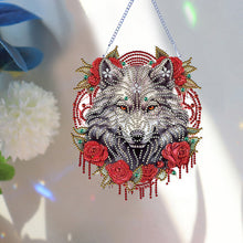 Load image into Gallery viewer, Special Shape DIY Diamond Painting Ornaments Wolf Head Full Drill Art Kit (#2)