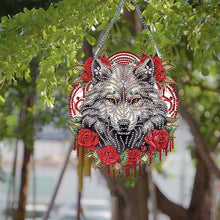 Load image into Gallery viewer, Special Shape DIY Diamond Painting Ornaments Wolf Head Full Drill Art Kit (#2)