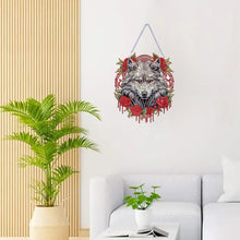 Load image into Gallery viewer, Special Shape DIY Diamond Painting Ornaments Wolf Head Full Drill Art Kit (#2)
